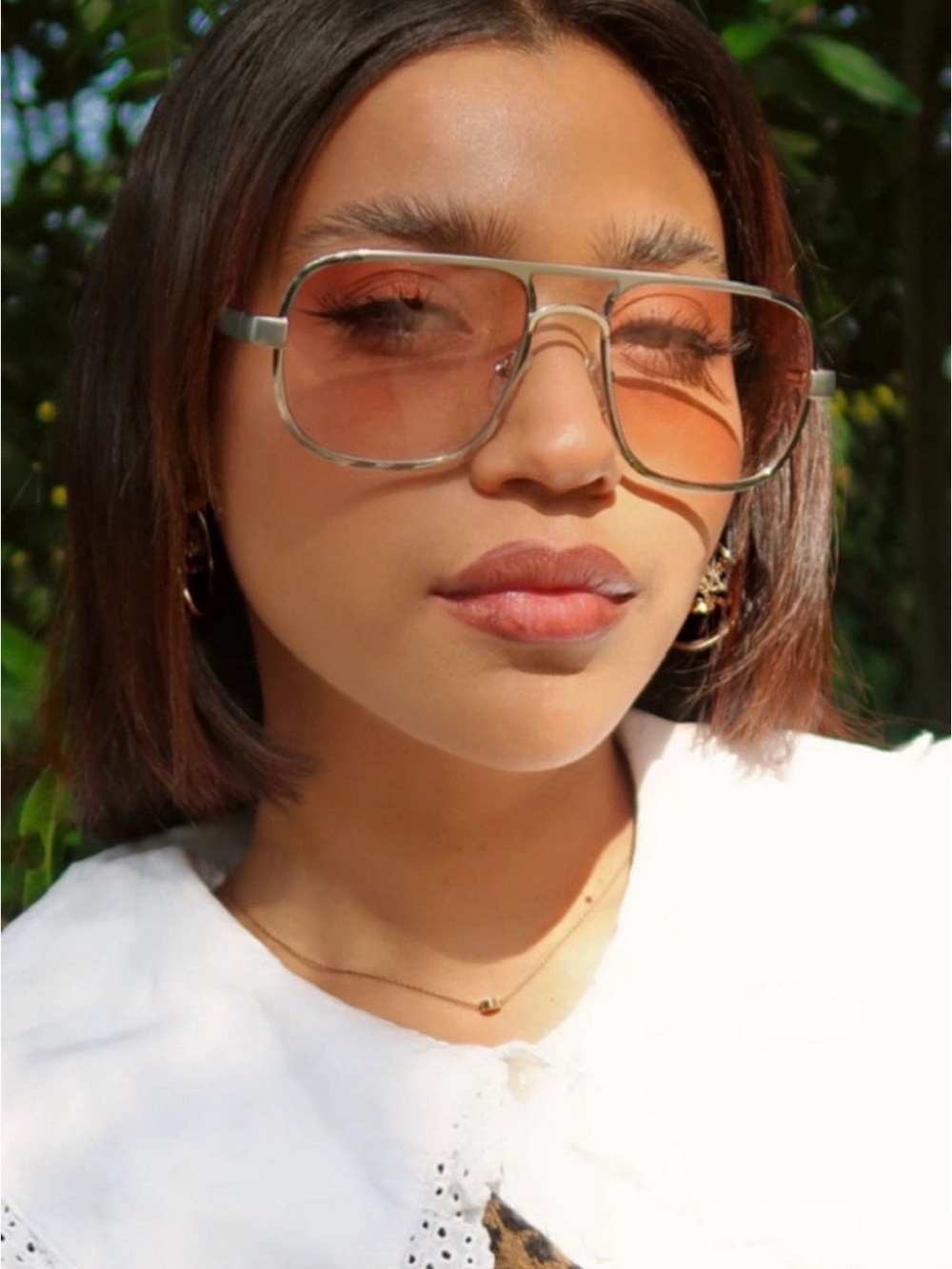Women’s Vintage Tinted Aviator Sunglasses